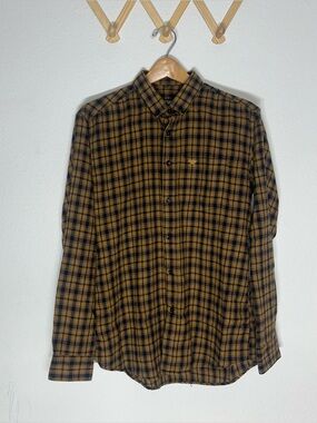 GIORGIO ARMANI • Men's Plaid Button-Down Shirt